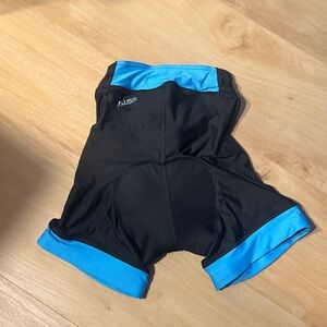 LIVS Women's Black and Blue Bike Shorts